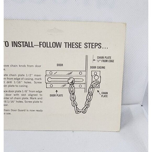 Vintgage NOS Home Protection Solid Brass Door Guard U.S.A Made - Picture 8 of 8